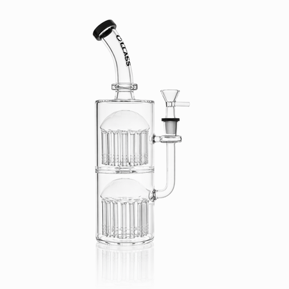 11" Double Tree Perc Scientific Glass Bong | Croia Glass
