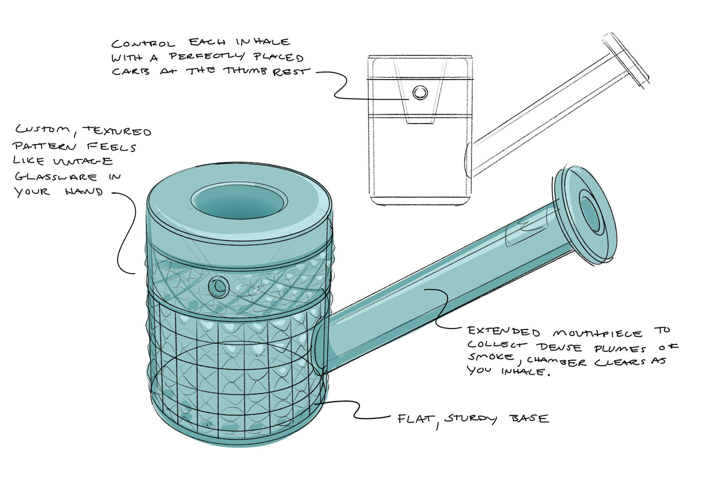 Twenties Collection Hand Pipe | Pink