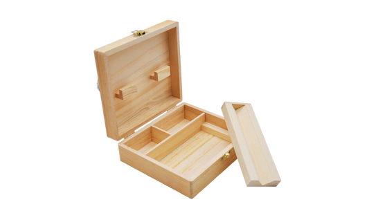 Luxury Bamboo Stash Box with Rolling Tray