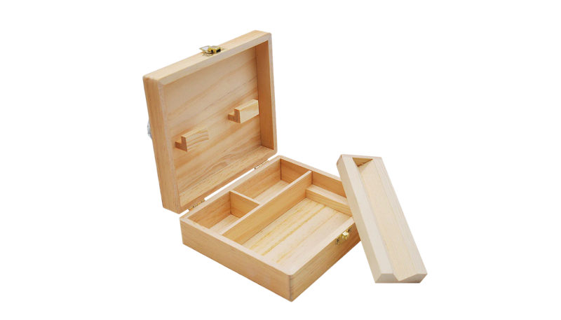 Luxury Bamboo Stash Box with Rolling Tray