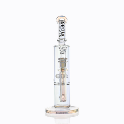 10" Dual Chamber Scientific Bong with Inline and Rocket Perc | Croia Glass