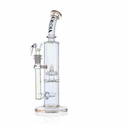 10" Dual Chamber Scientific Bong with Inline and Rocket Perc | Croia Glass