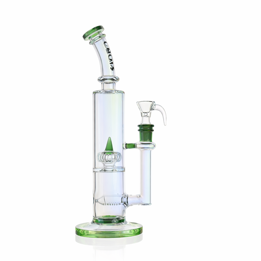 10" Dual Chamber Scientific Bong with Inline and Rocket Perc | Croia Glass