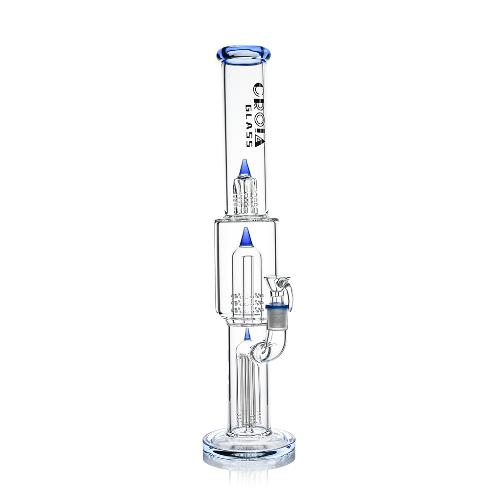 16" Triple Rocket-Perc Scientific Glass Bong | Croia Glass