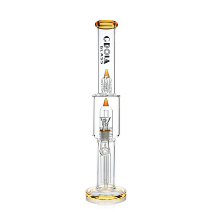 16" Triple Rocket-Perc Scientific Glass Bong | Croia Glass