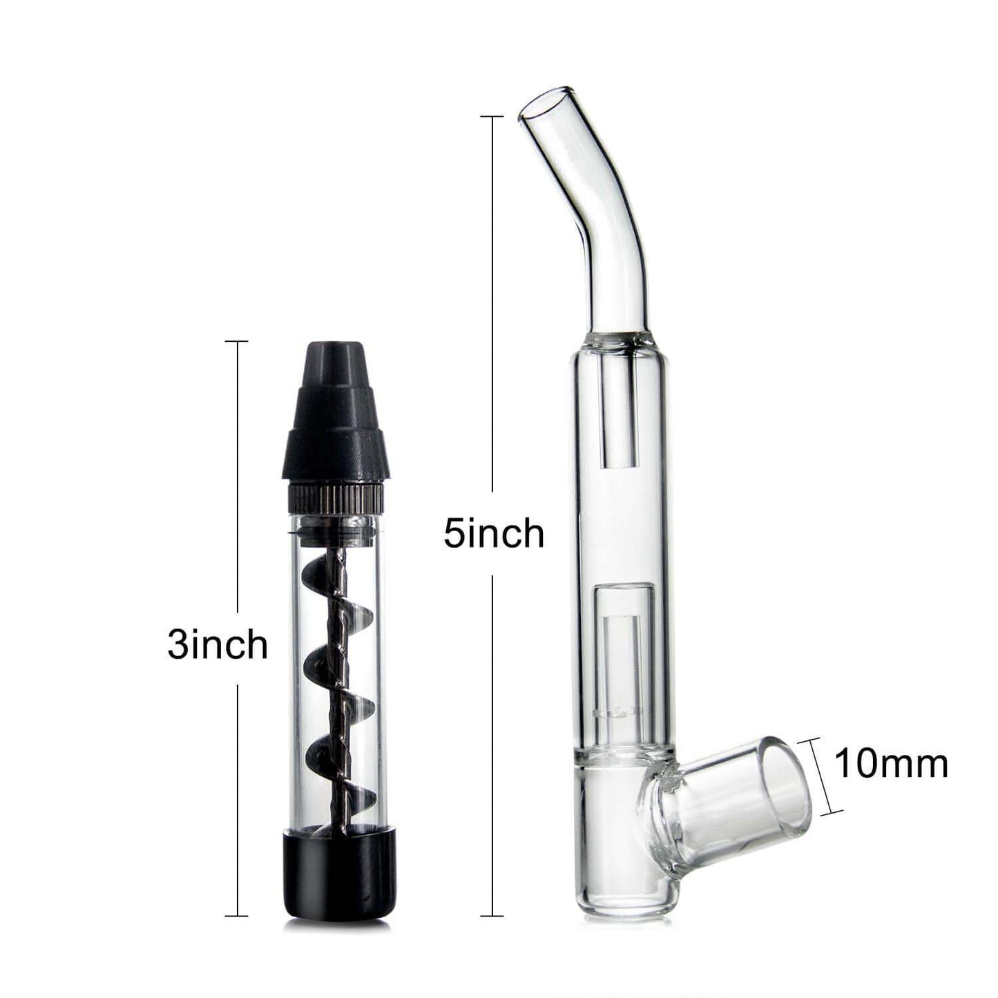 Mini Glass Blunt Twist Pipe